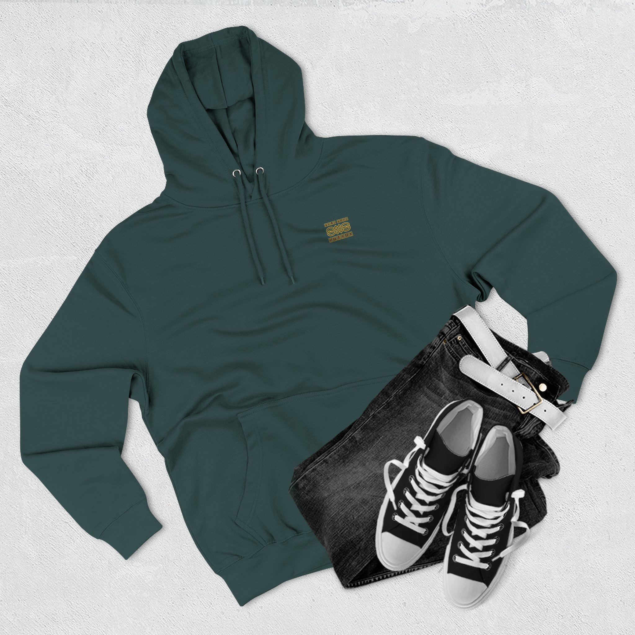 Flounder Pounder Folk Fish Hoodie - Image 3