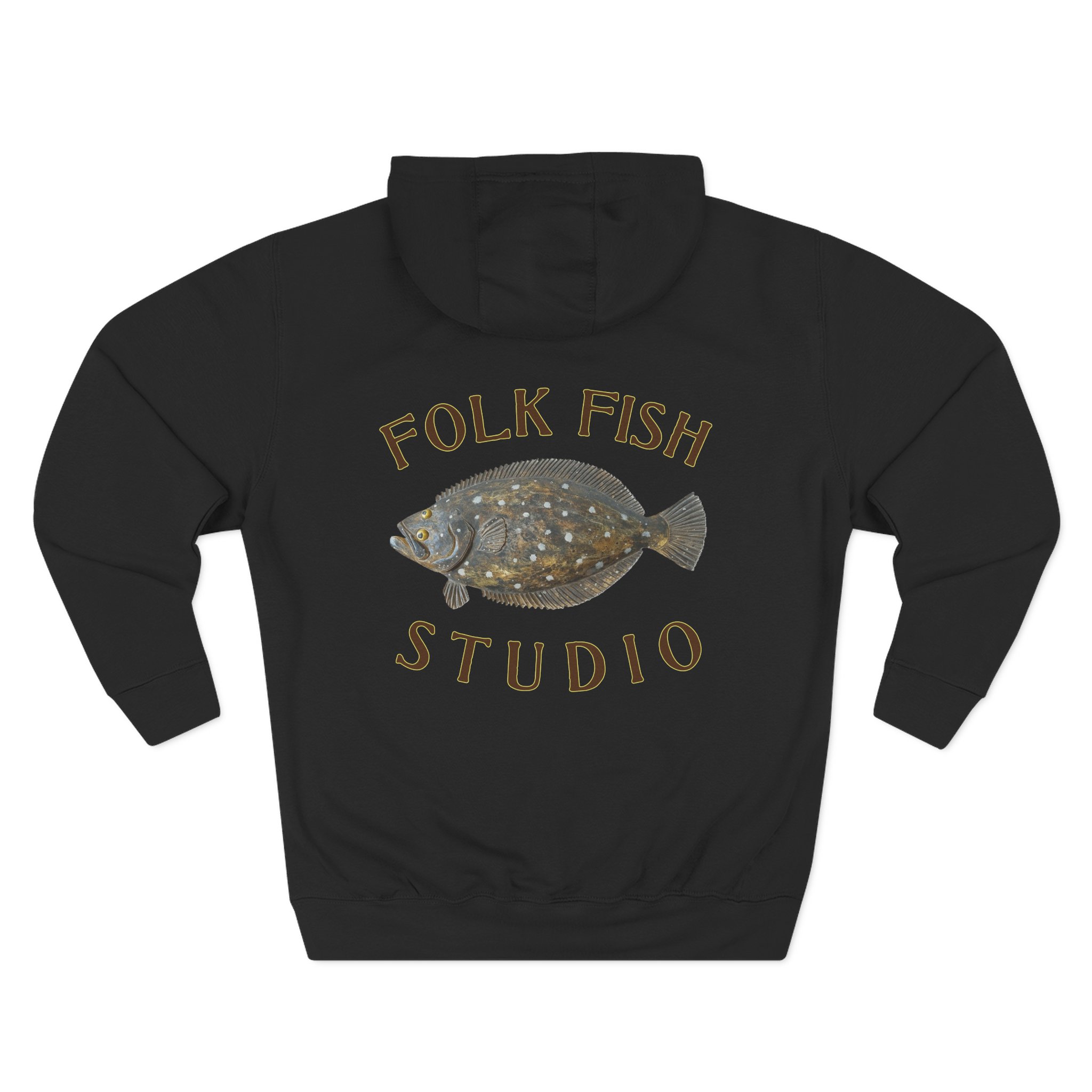 Flounder Pounder Folk Fish Hoodie - Image 6