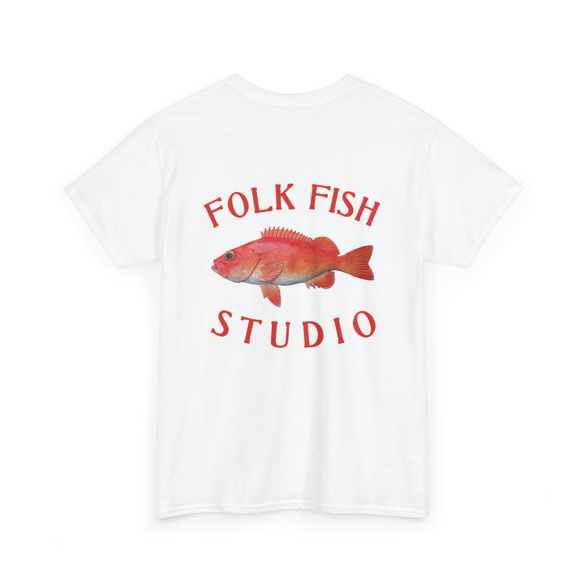 Acadian Redfish Folk Fish T-Shirt - Image 12