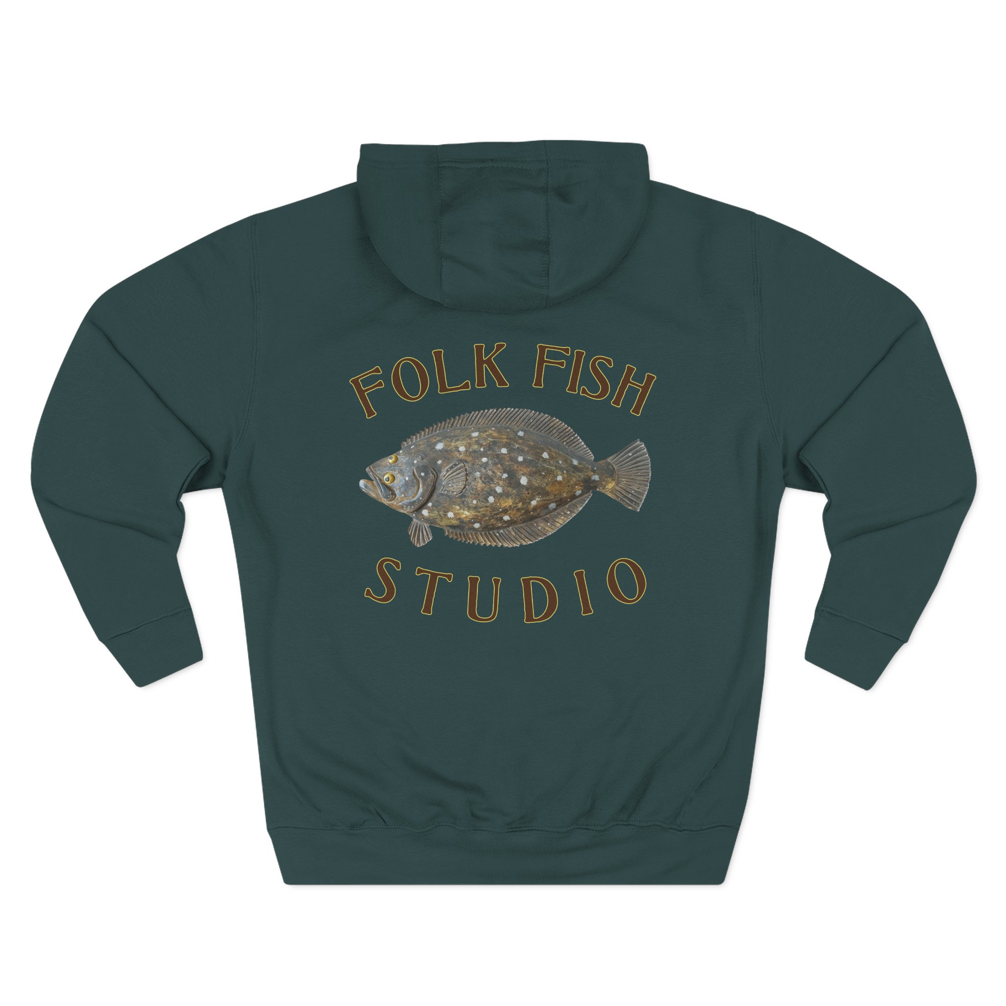 Flounder Pounder Folk Fish Hoodie - Image 10