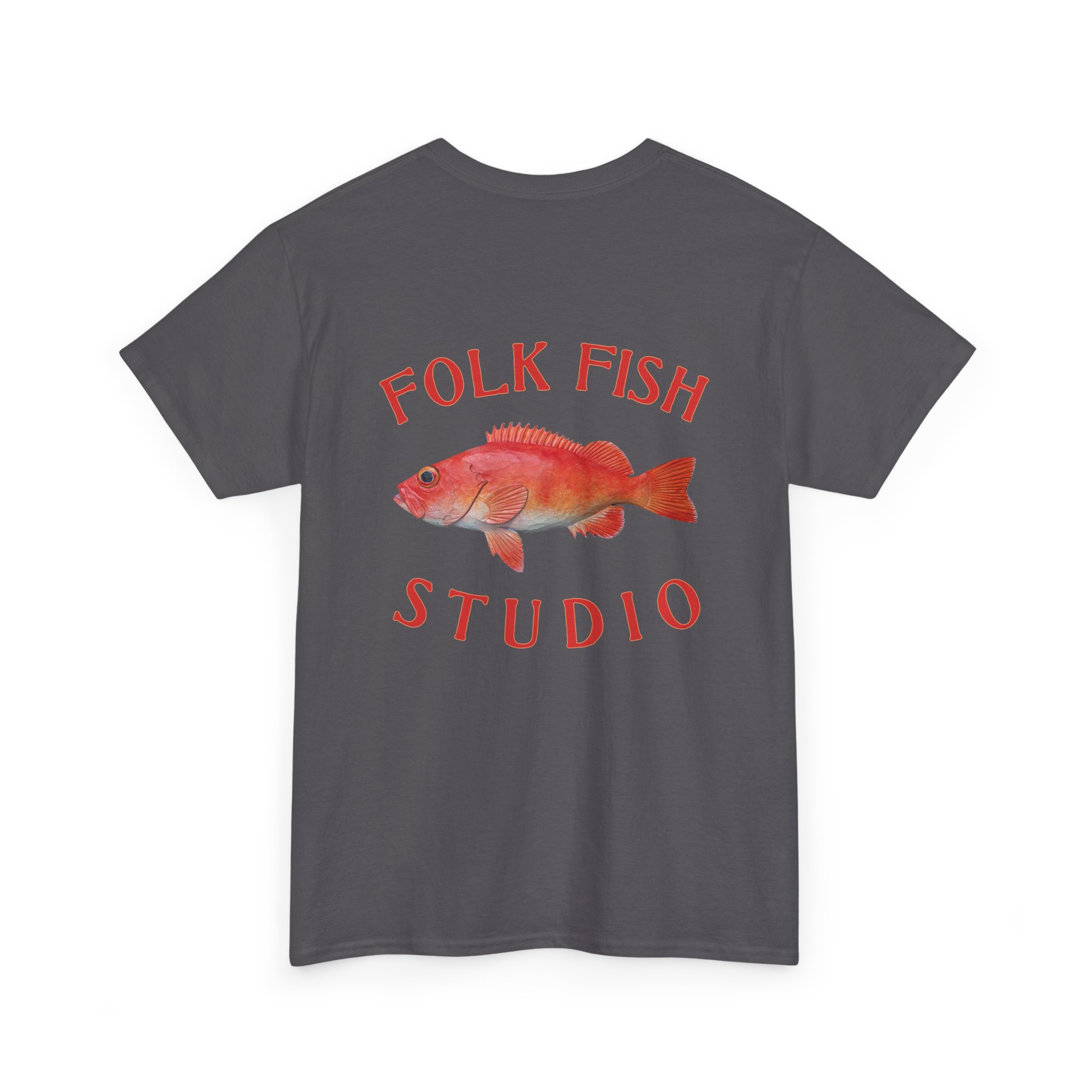 Acadian Redfish Folk Fish T-Shirt - Image 16