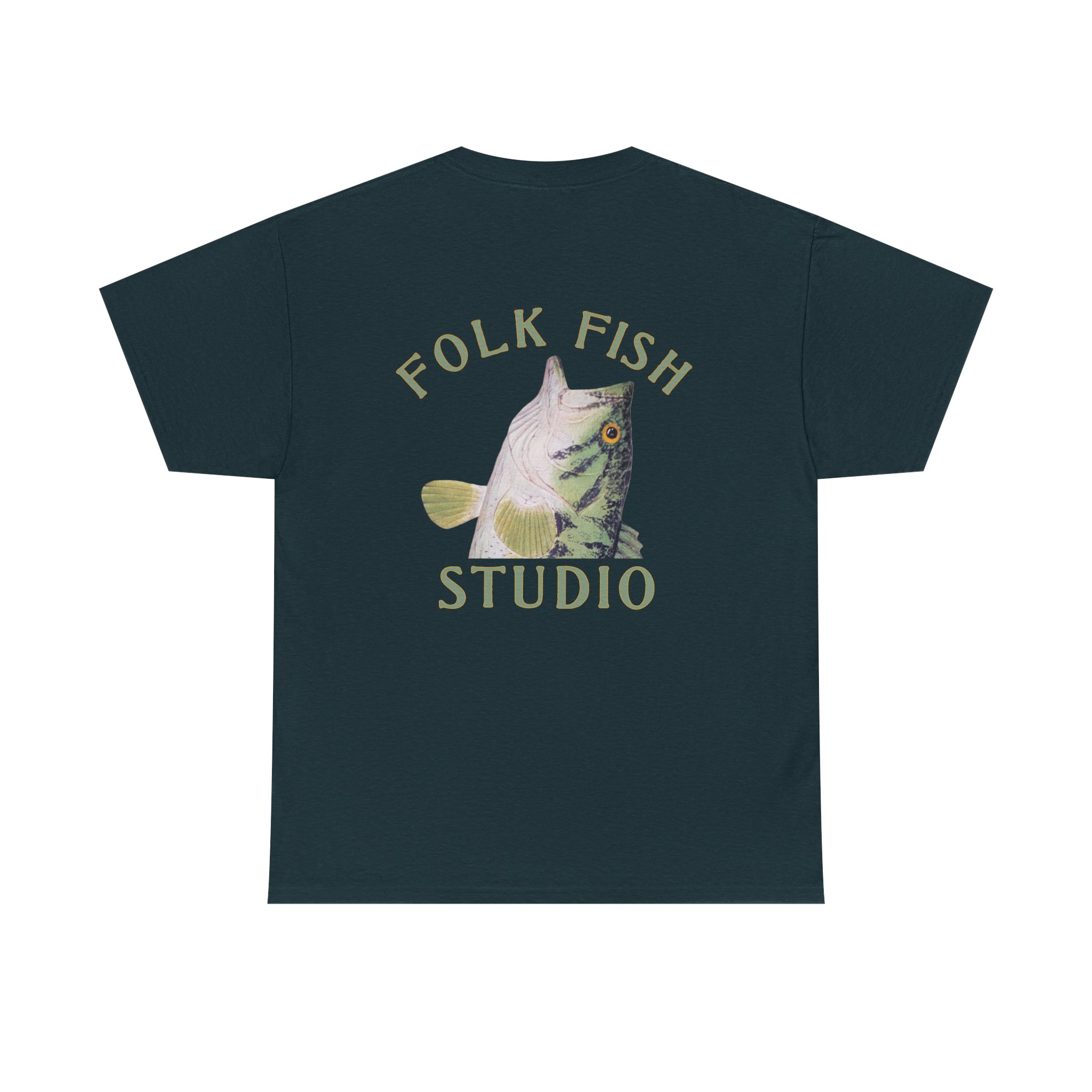 Bucket Bass Folk Fish T-Shirt - Image 18