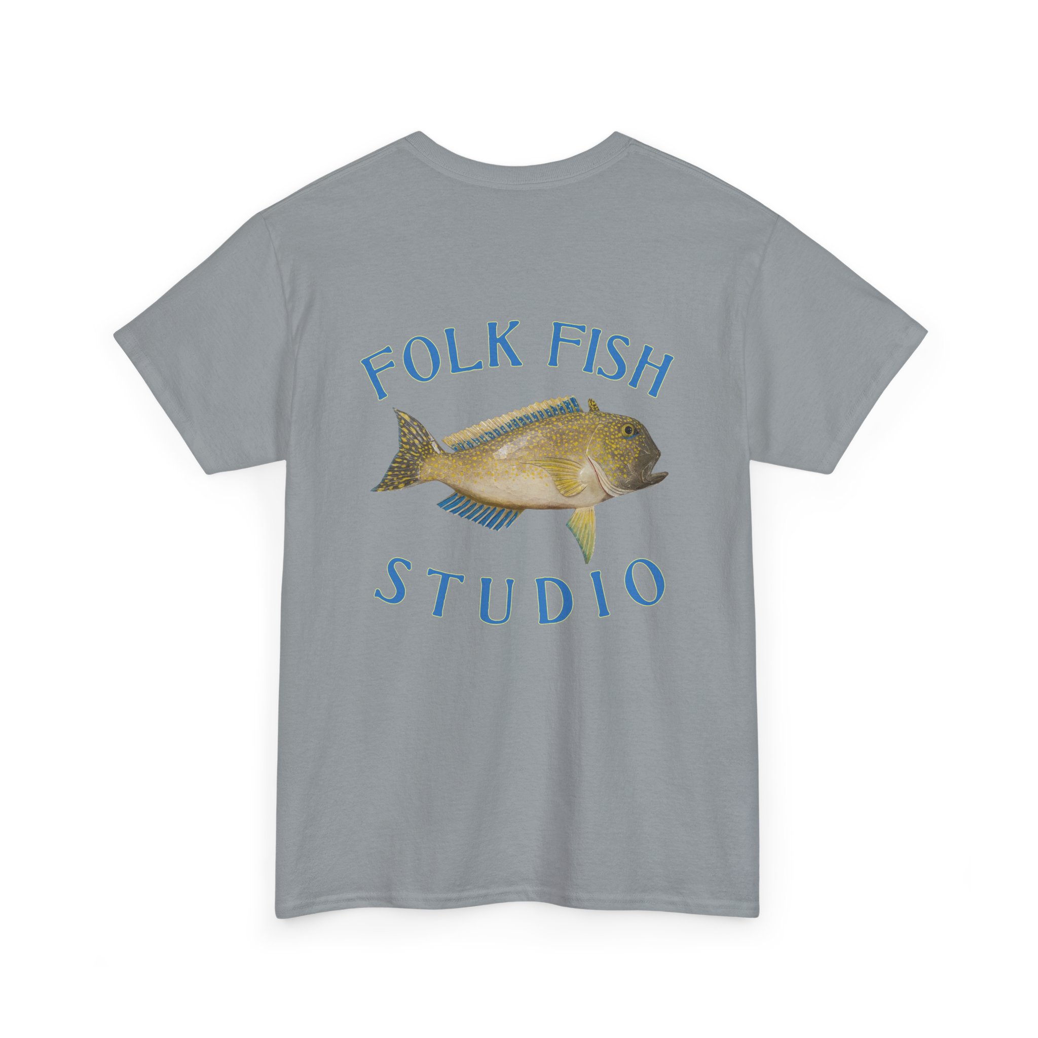 Golden Tile Folk Fish T-Shirt - Image 12