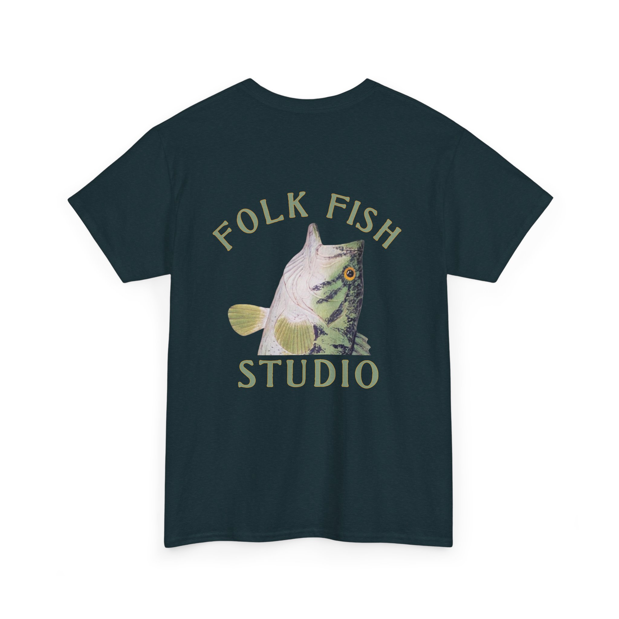 Bucket Bass Folk Fish T-Shirt - Image 20