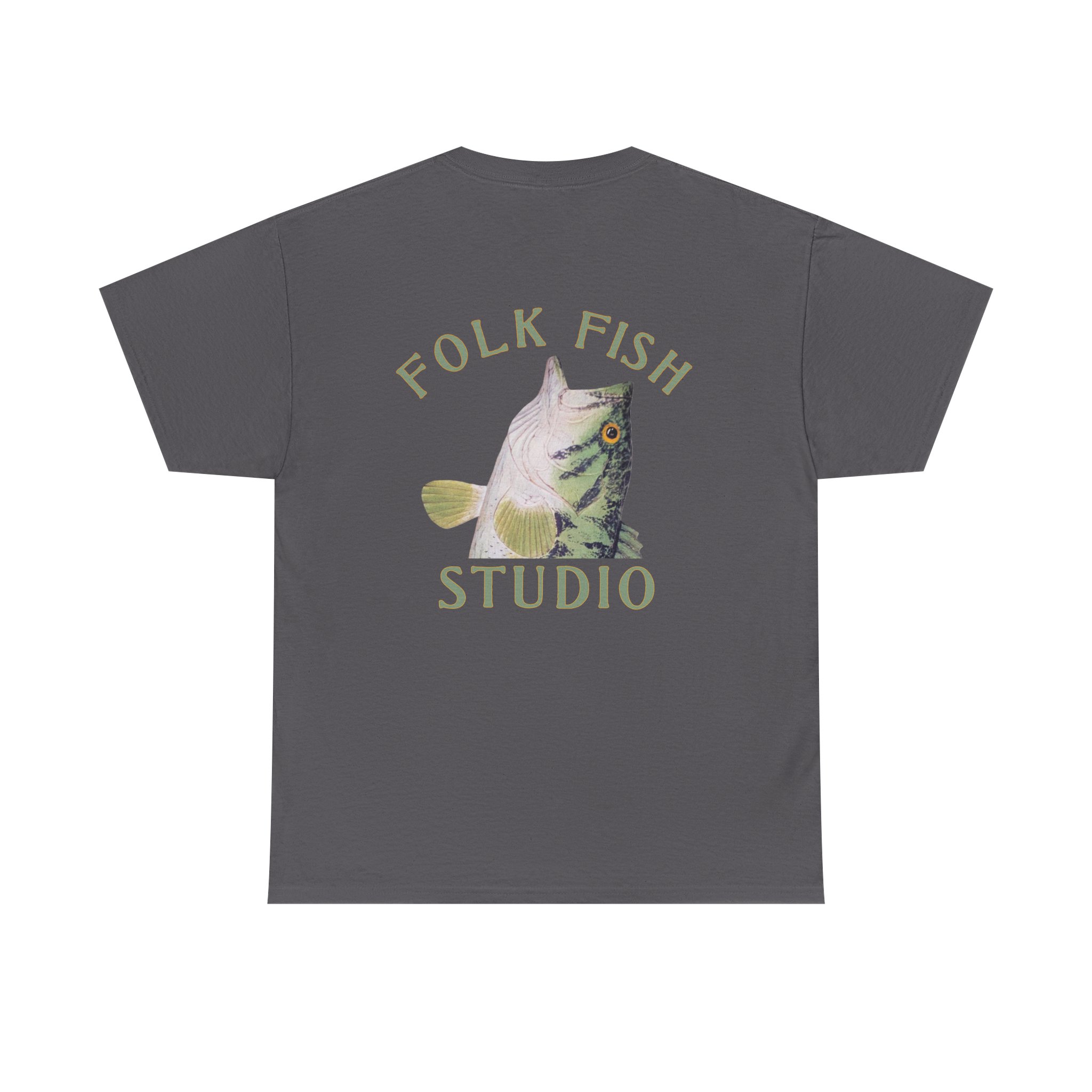 Bucket Bass Folk Fish T-Shirt - Image 14