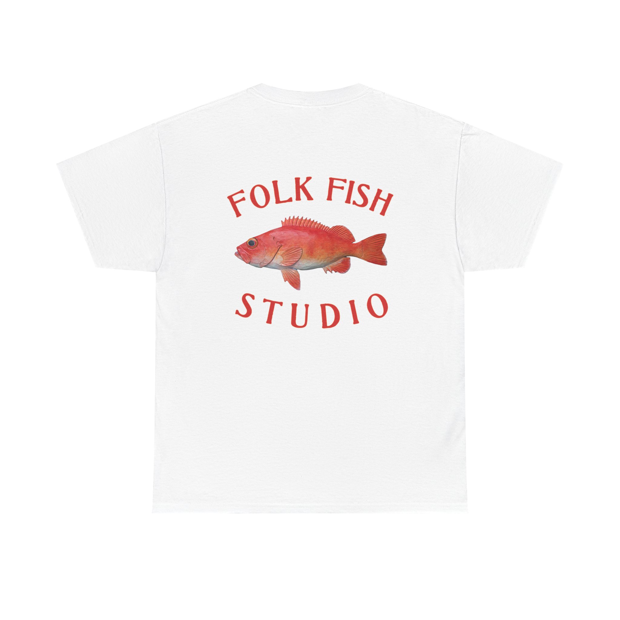 Acadian Redfish Folk Fish T-Shirt - Image 10