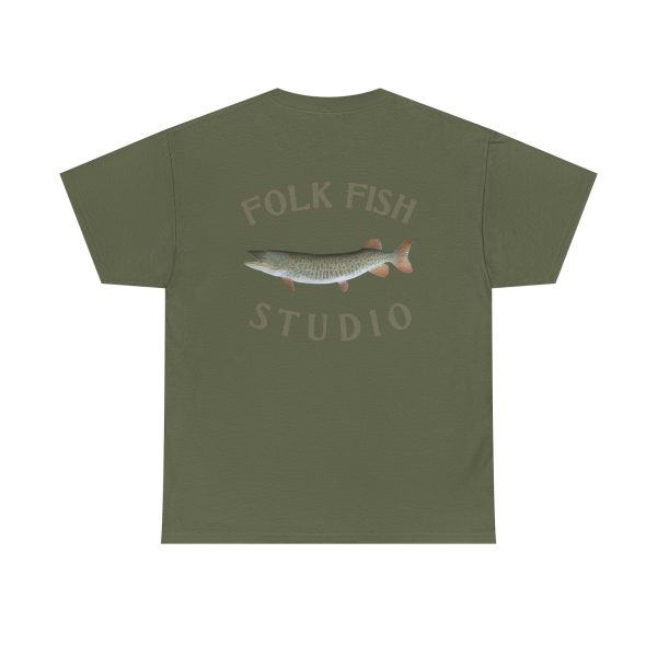 Water Wolf Muskellunge Folk Fish T-Shirt