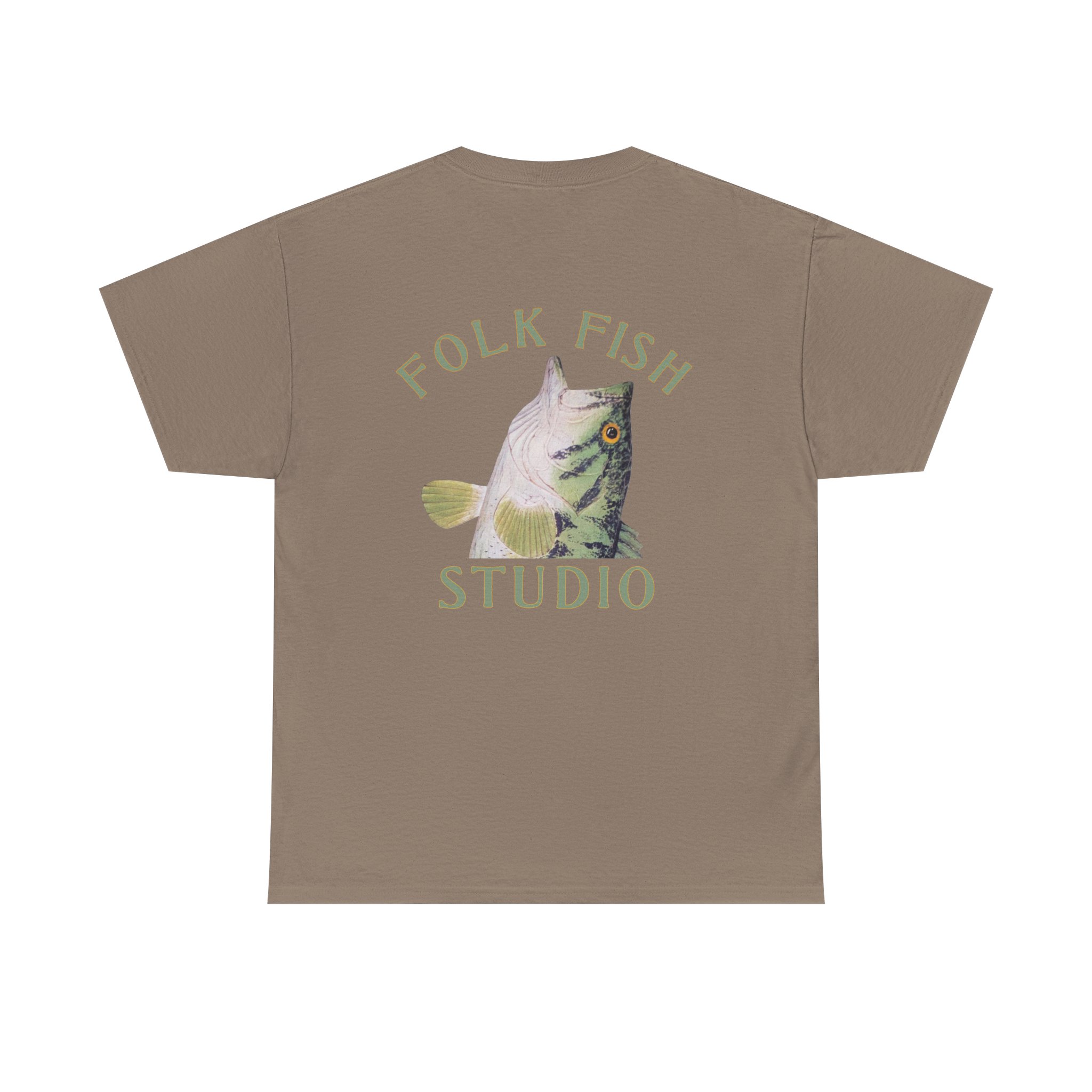 Bucket Bass Folk Fish T-Shirt - Image 5