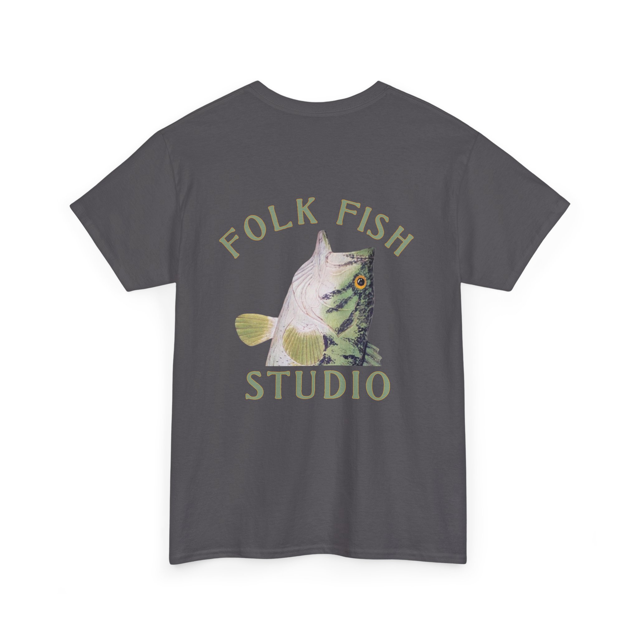 Bucket Bass Folk Fish T-Shirt - Image 16