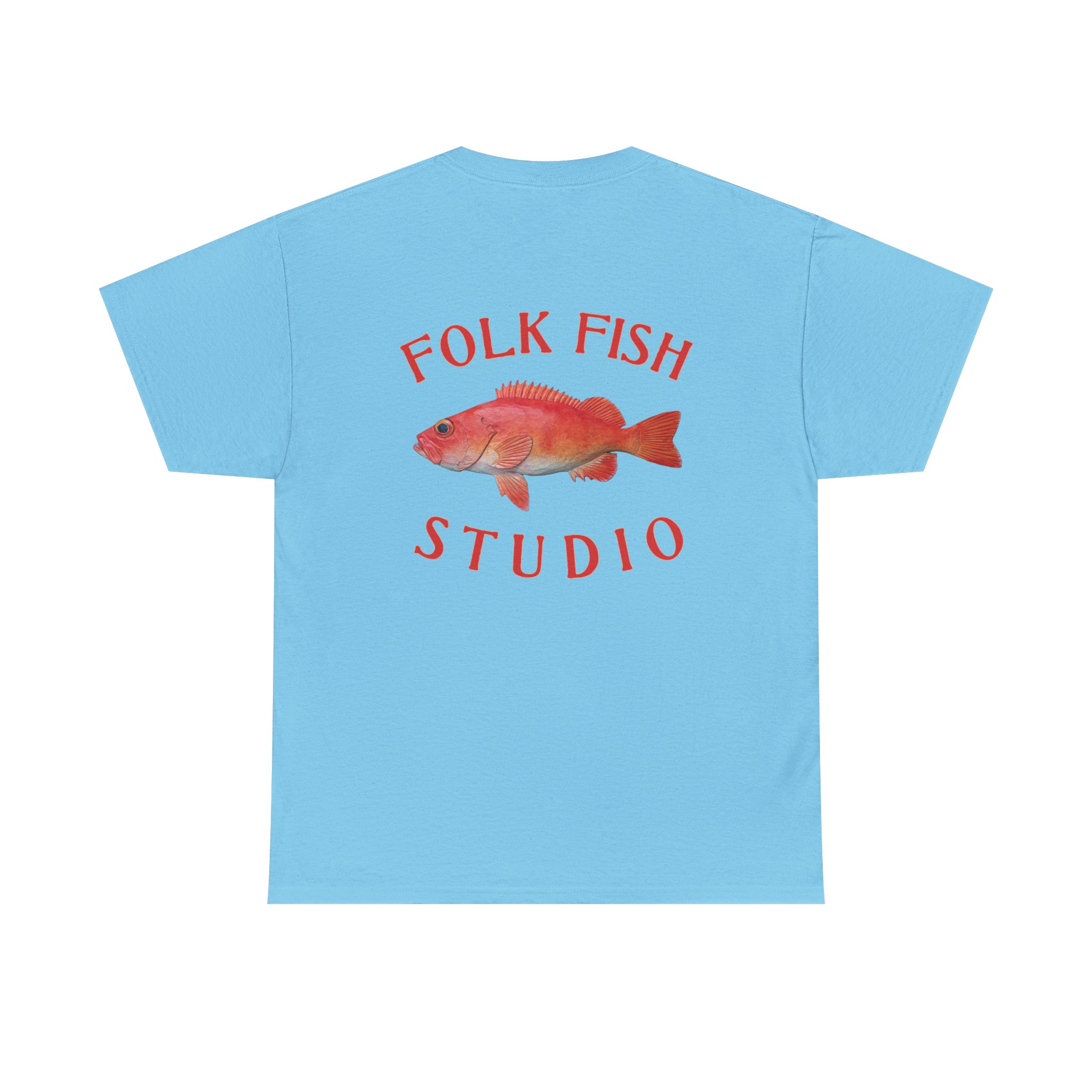 Acadian Redfish Folk Fish T-Shirt - Image 18