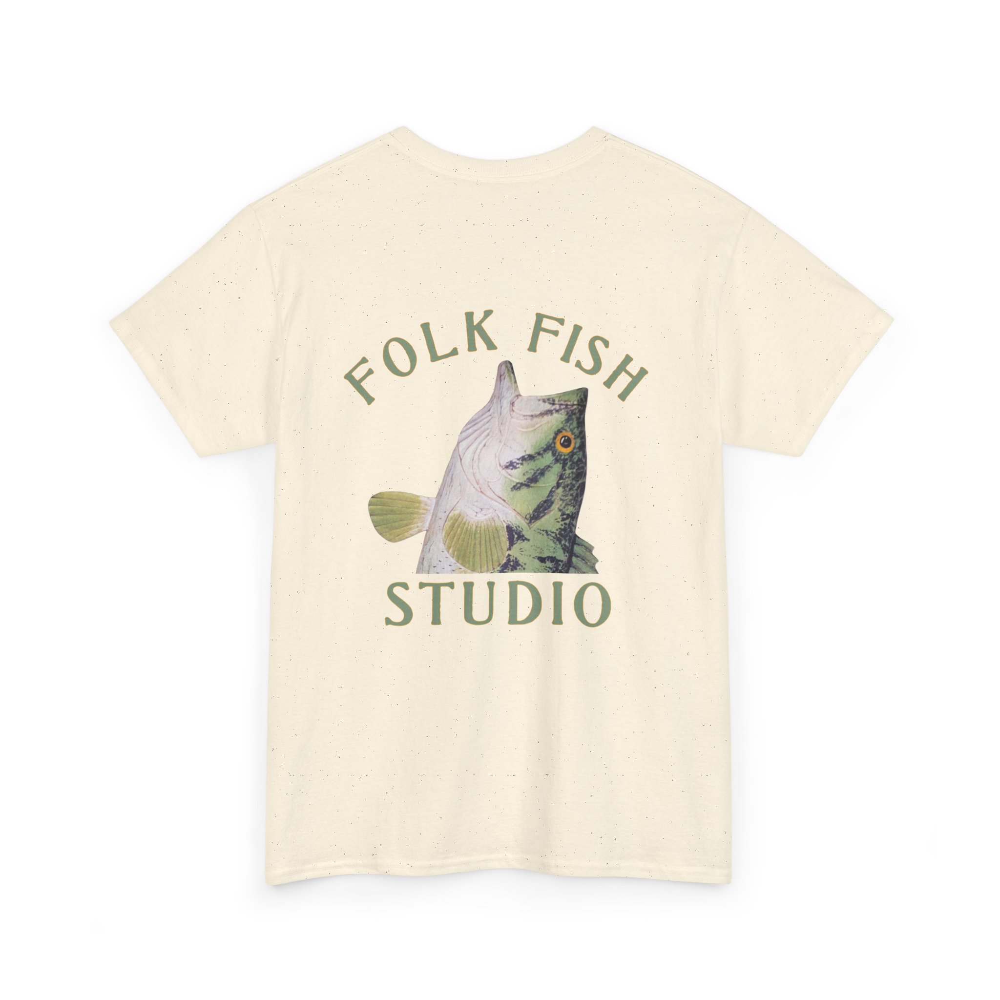 Bucket Bass Folk Fish T-Shirt - Image 12