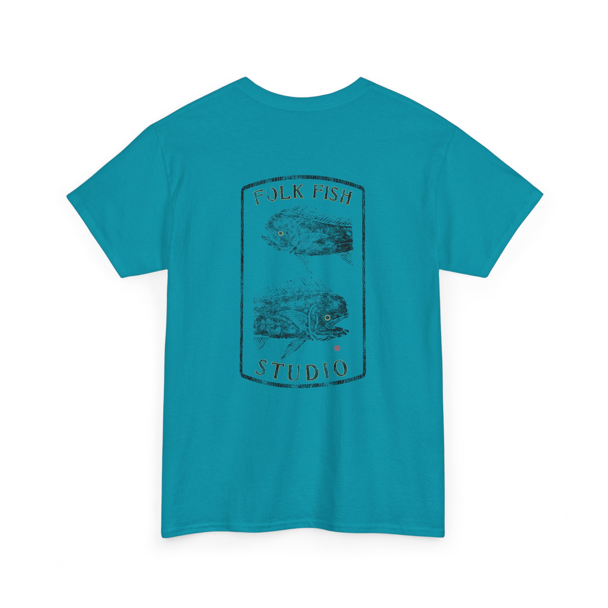 Double Up Folk Fish T-Shirt - Image 4