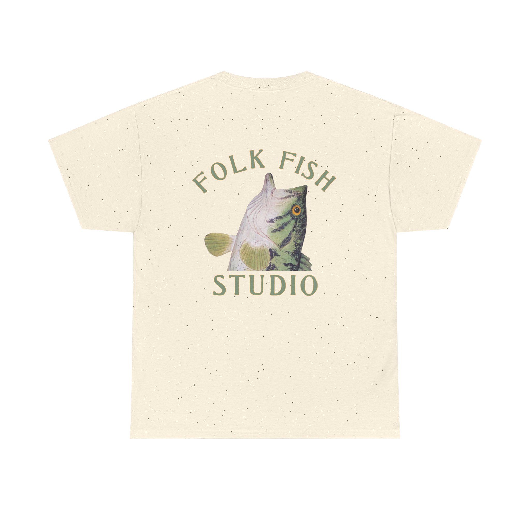 Bucket Bass Folk Fish T-Shirt - Image 10