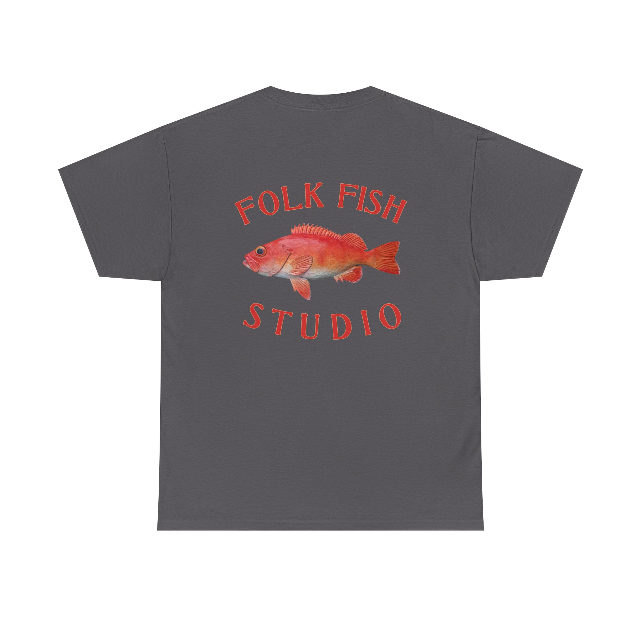 Acadian Redfish Folk Fish T-Shirt - Image 14
