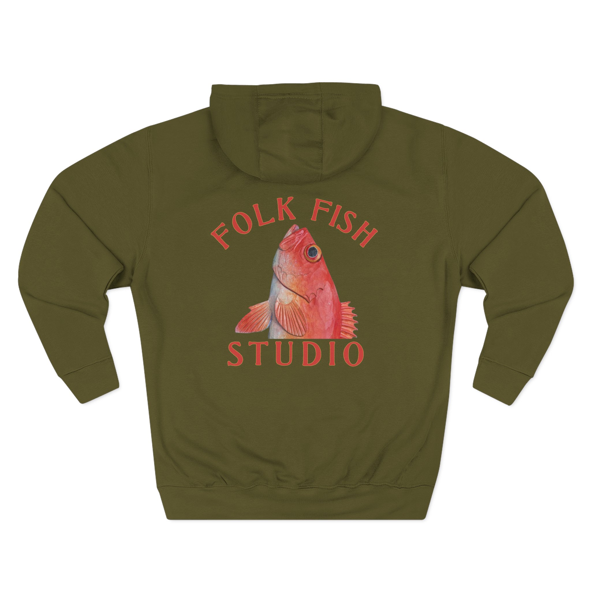 Acadian Red Head Folk Fish Hoodie - Image 9