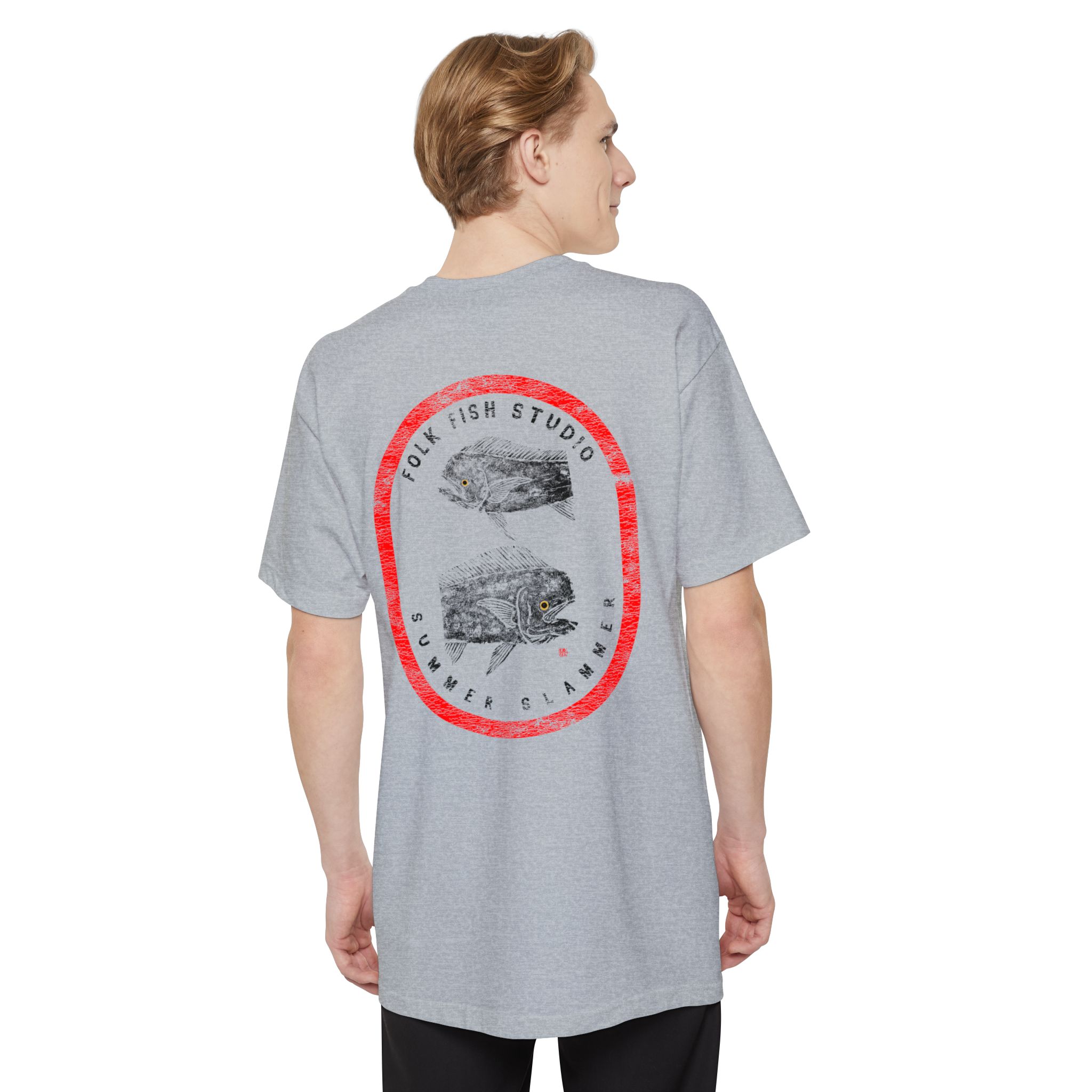 Big and Tall Gyo Summer Slammer — Retro Fish Graphic Tee - Image 4