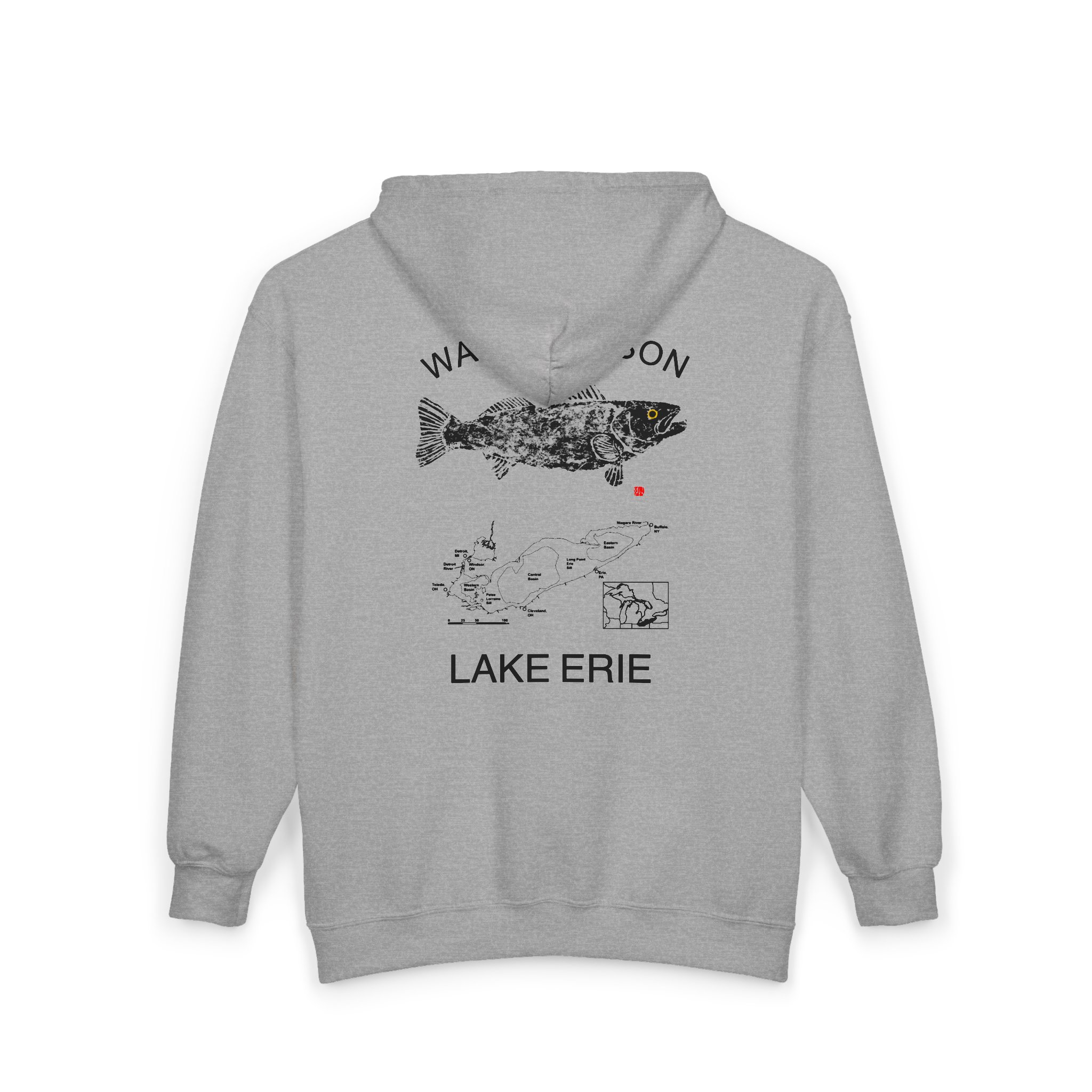 Lake Erie Walleye Hoodie — "Wally Season" Full-Zip Fishing Sweatshirt - Image 8