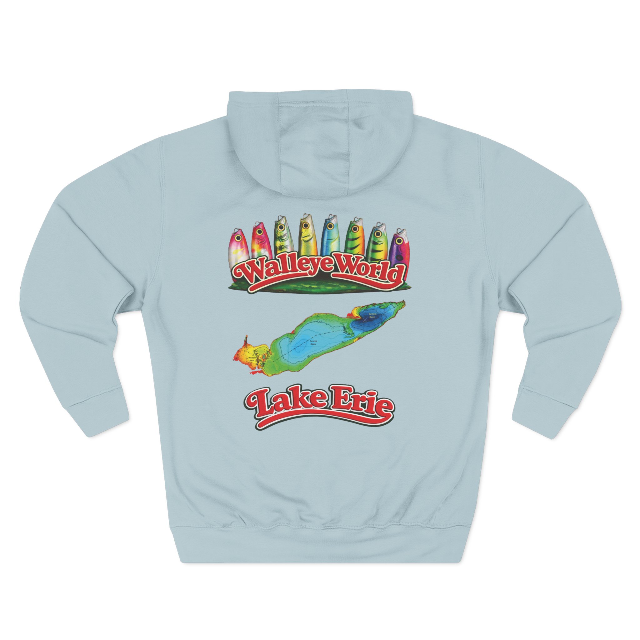 Walleye World Lake Erie Folk Fish Hoodie - Image 5