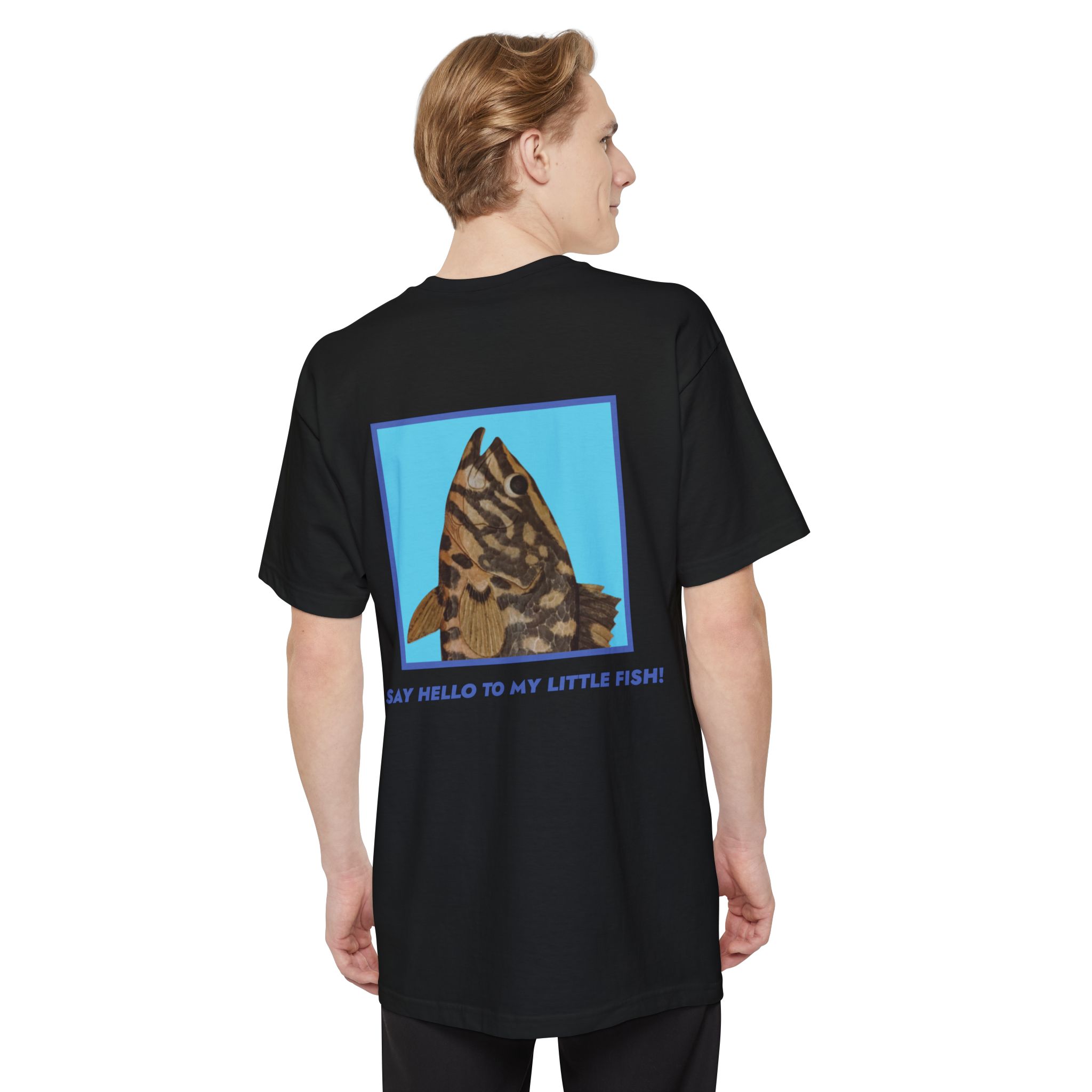 Big and Tall Say Hello to My Little Fish T-Shirt — Retro Fish Graphic Tee - Image 16