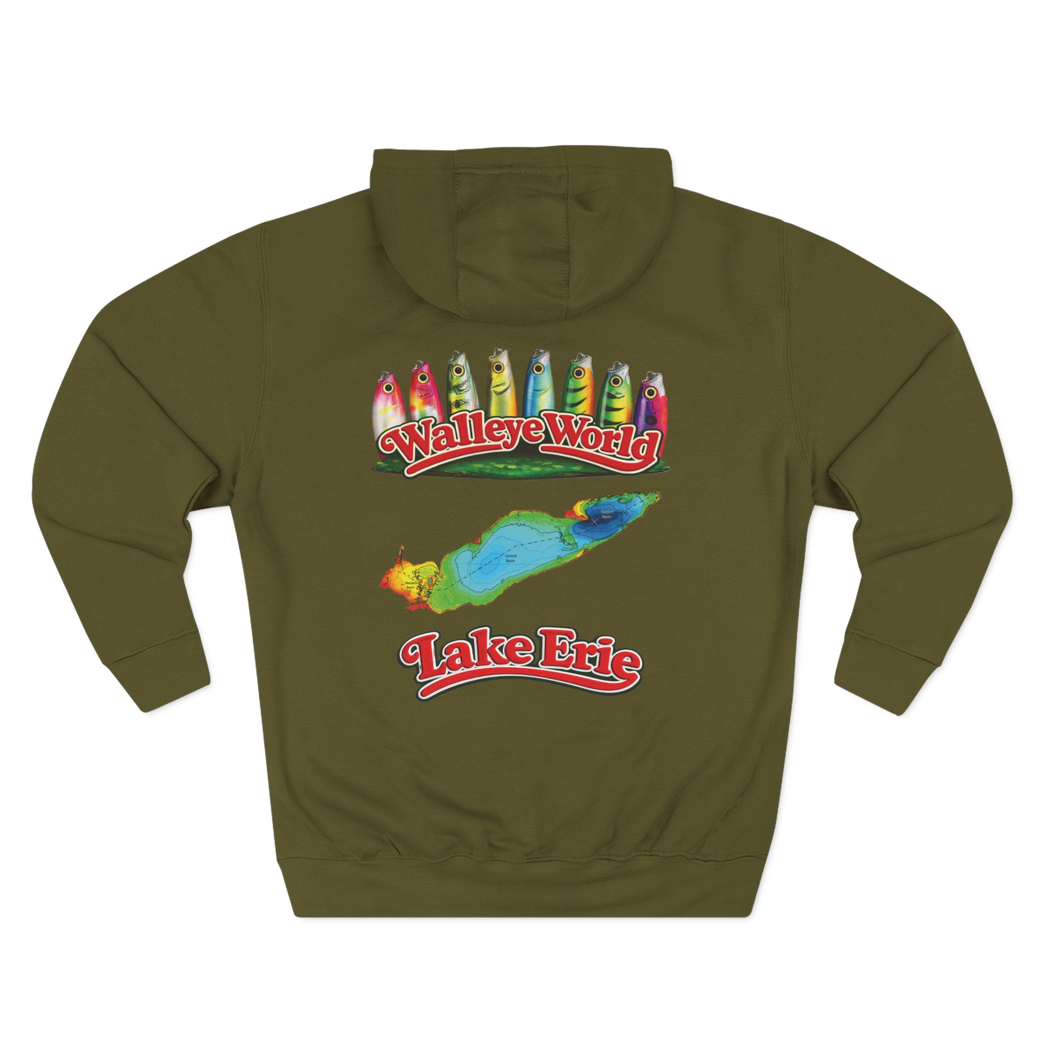 Walleye World Lake Erie Folk Fish Hoodie - Image 11