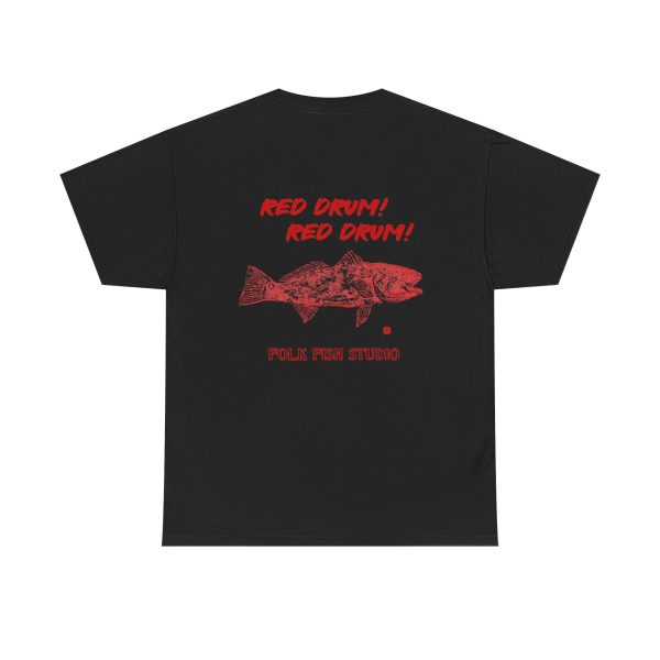 Red Drum Red Drum Redfish Gyotaku Block Print Folk Fish Studio T-shirt