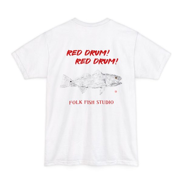 Big and Tall Red Drum Red Drum Folk Fish Studio Tee