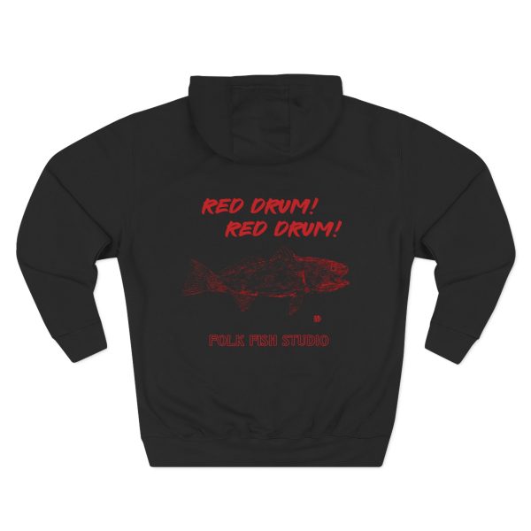 Redfish Fishing Hoodie, Red Drum Sweatshirt, Gyotaku Fish Art Hoodie, Saltwater Angler Gift, Block Print Fishing Hoodie, Halloween